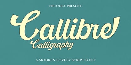 Callibre Calligraphy Font Poster 1