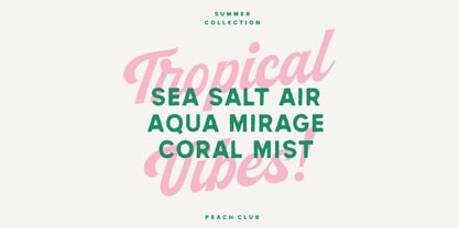 Peach Club Script Font Poster 6