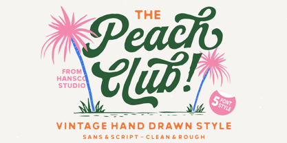 Peach Club Script Font Poster 1