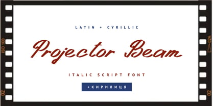 Projector Beam Cyrillic Script Font Poster 1