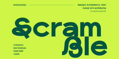 Scramble Font Poster 1