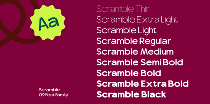Scramble Font Poster 3