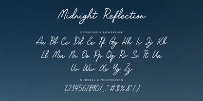 Midnight Reflection Font Poster 15