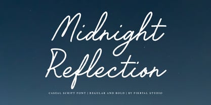 Midnight Reflection Font Poster 1
