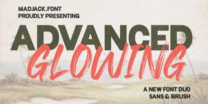 Advance Glowing Sans Font Poster 1