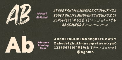 Advance Glowing Sans Font Poster 5