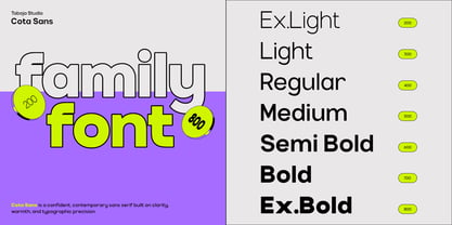 TBJ Cota Sans Font Poster 3
