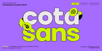 TBJ Cota Sans Font Poster 1