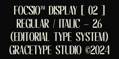 Focsio Font Poster 2