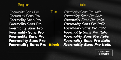 Foermality Sans Pro Font Poster 4