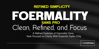 Foermality Sans Pro Font Poster 2