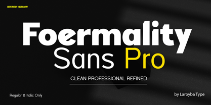 Foermality Sans Pro Font Poster 1