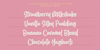 Strawberry Milkshake Font Poster 6