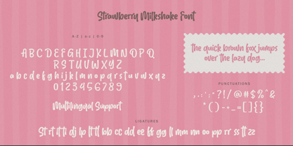 Strawberry Milkshake Font Poster 8