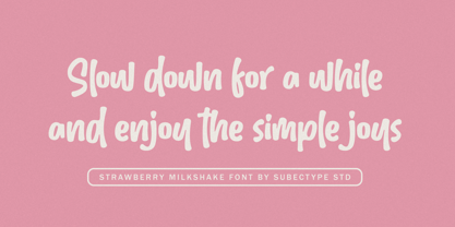 Strawberry Milkshake Font Poster 4