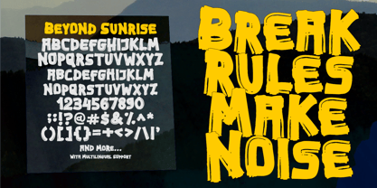 Beyond Sunrise Font Poster 5