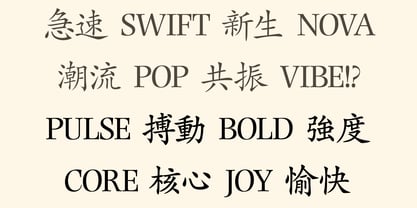 M Hei HK Font Poster 5