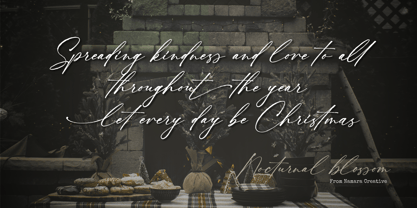 Nocturnal Blossom Font Poster 4