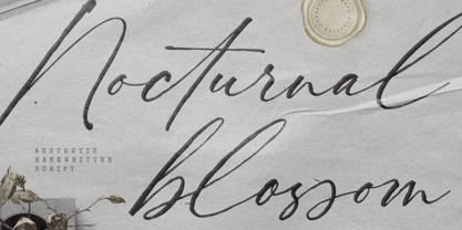 Nocturnal Blossom Font Poster 1