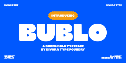 Bublo Font Poster 1