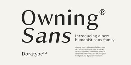Owning Sans Font Poster 1