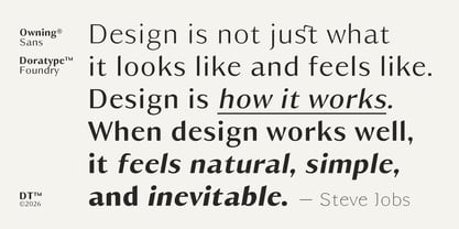 Owning Sans Font Poster 5