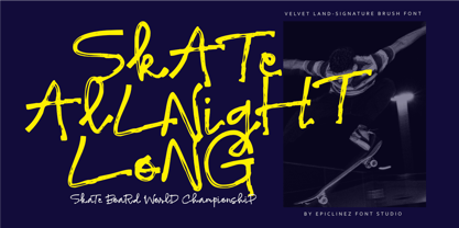 Velvet Land Font Poster 2