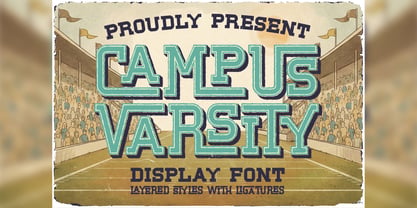 Campus Varsity Font Poster 1