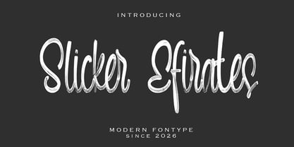 Slicker Efirates Font Poster 1