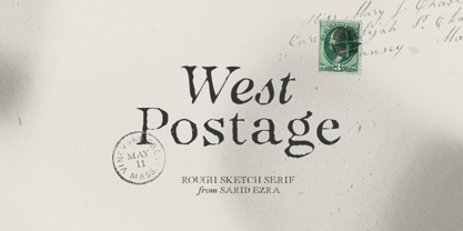 West Postage Font Poster 1
