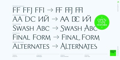 Artica Pro Font Poster 5