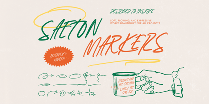 Saeton Markers Font Poster 1