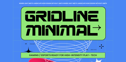 Gridline Minimal Font Poster 1