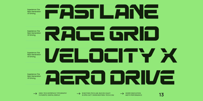 Gridline Minimal Font Poster 9