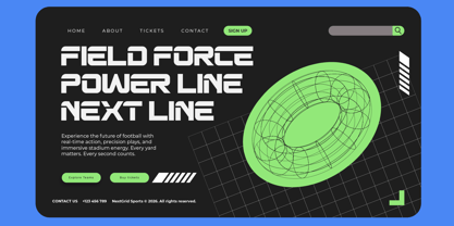 Gridline Minimal Font Poster 8