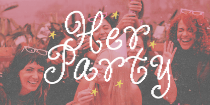 Curly Blush Font Poster 3