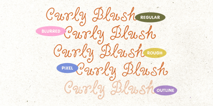 Curly Blush Font Poster 2