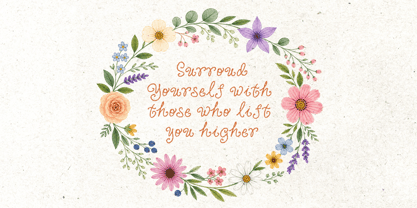 Curly Blush Font Poster 6
