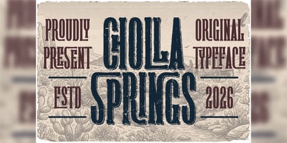Cholla Springs Font Poster 1