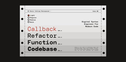 GC Basic Inktrap Monospace Font Poster 3