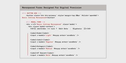 GC Basic Inktrap Monospace Font Poster 7
