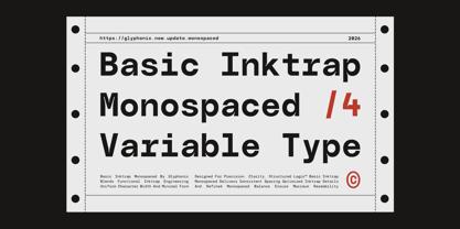 GC Basic Inktrap Monospace Font Poster 1