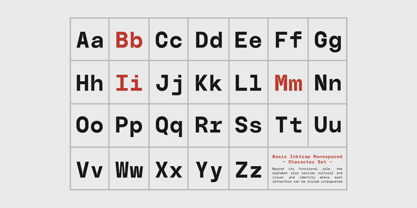 GC Basic Inktrap Monospace Font Poster 2