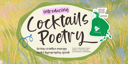 Cocktails Poetry Font Poster 1