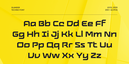 Glander Font Poster 10