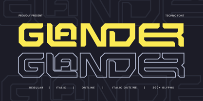 Glander Font Poster 1