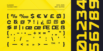 Glander Font Poster 11