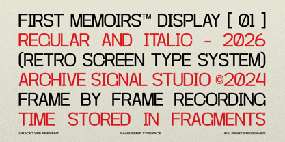 First Memoirs Font Poster 3