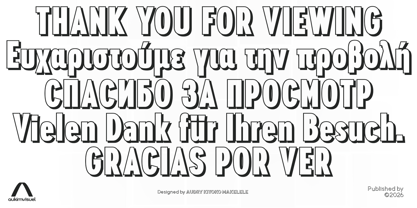 Aukim II Shadow Font Poster 13