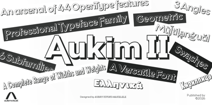 Aukim II Shadow Font Poster 1